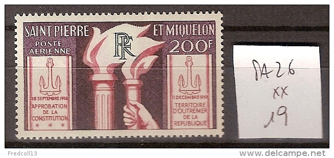 Saint Pierre Et Miquelon PA 26 ** Côte 19 € - Unused Stamps
