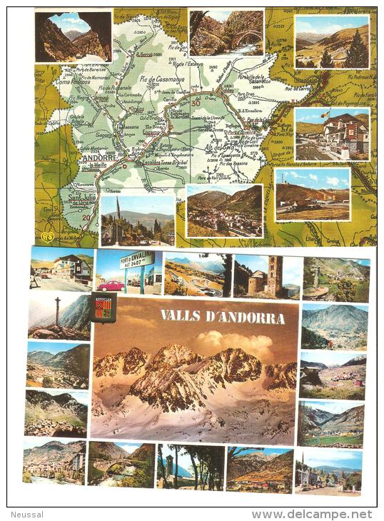 2 Tarjetas Postales De Andorra. - Andorra