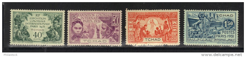 TCHAD N° 56 à 59 * Infimes Traces - Unused Stamps