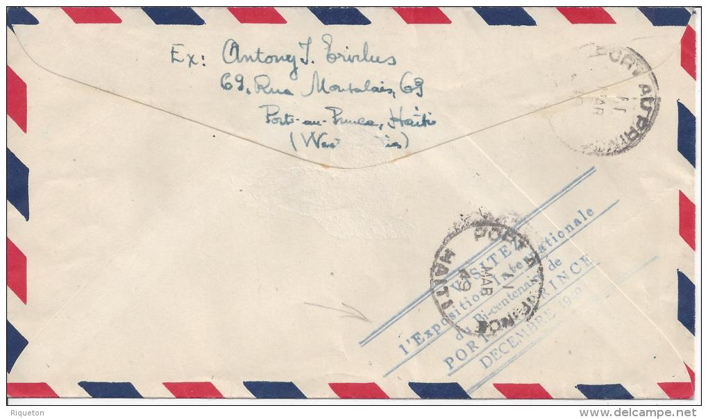 HAITI - 1949 -  LETTRE RECOMMANDEE DE PORT AU PRINCE A DESTINATION DE PARIS - - Haïti