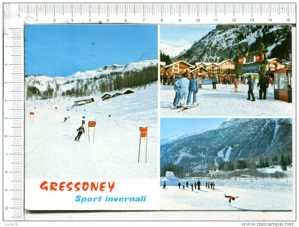 GRESSONEY  - Valle D Aosta - Sport Invernali -  3 Vues - Altri & Non Classificati
