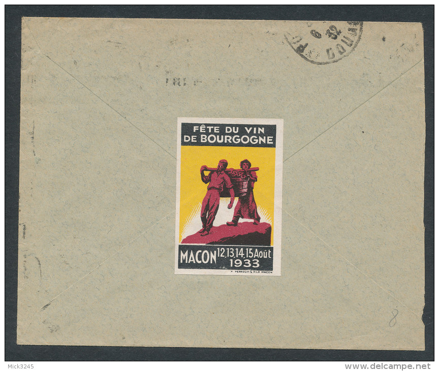 Paix 50c Rouge Type I Avec Pub La Redoute Sur Lettre De Bourg-en-Bresse Pour Pontarlier - Storia Postale