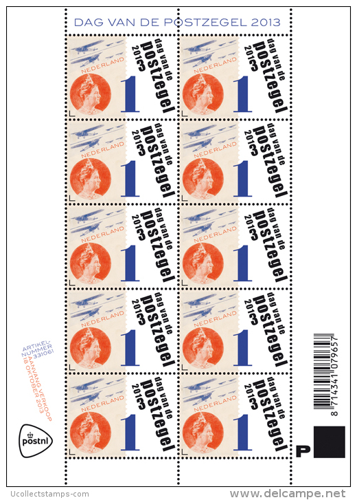 Nederland  2013 Dag Van De Postzegel  National Stampday  Vel/sheetlet  Postfris/mnh - Unused Stamps