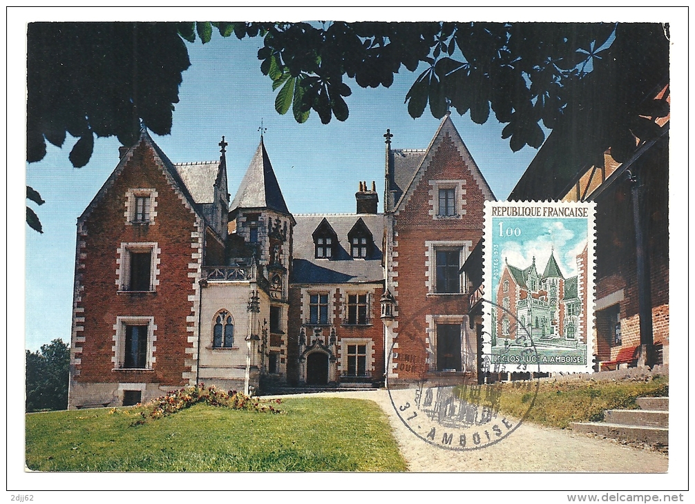 Amboise, Chateau, Clos Lucé, Léonard De Vinci - Carte Maximum,    (M651) - Castles