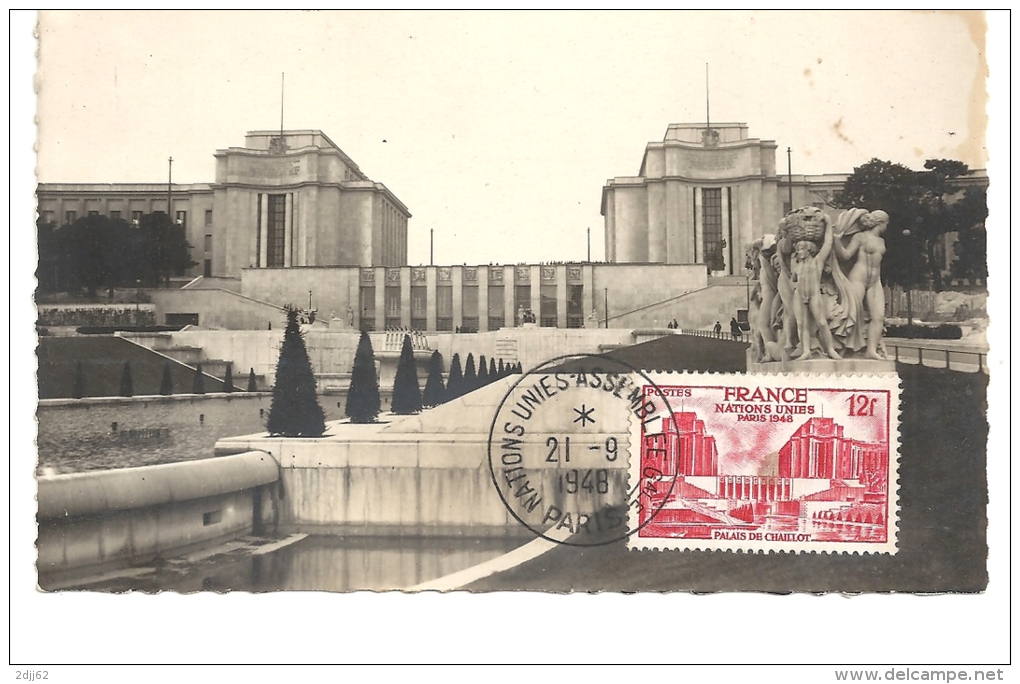 Paris, Palais De Chaillot - Carte Maximum,  1948  (M662) - Monumenti
