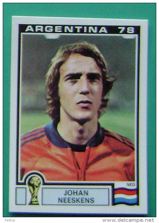 JOHAN NEESKENS NETHERLANDS ARGENTINA 1978 #123 PANINI FIFA WORLD CUP STORY STICKER SOCCER FUSSBALL FOOTBALL - Edizione Inglese