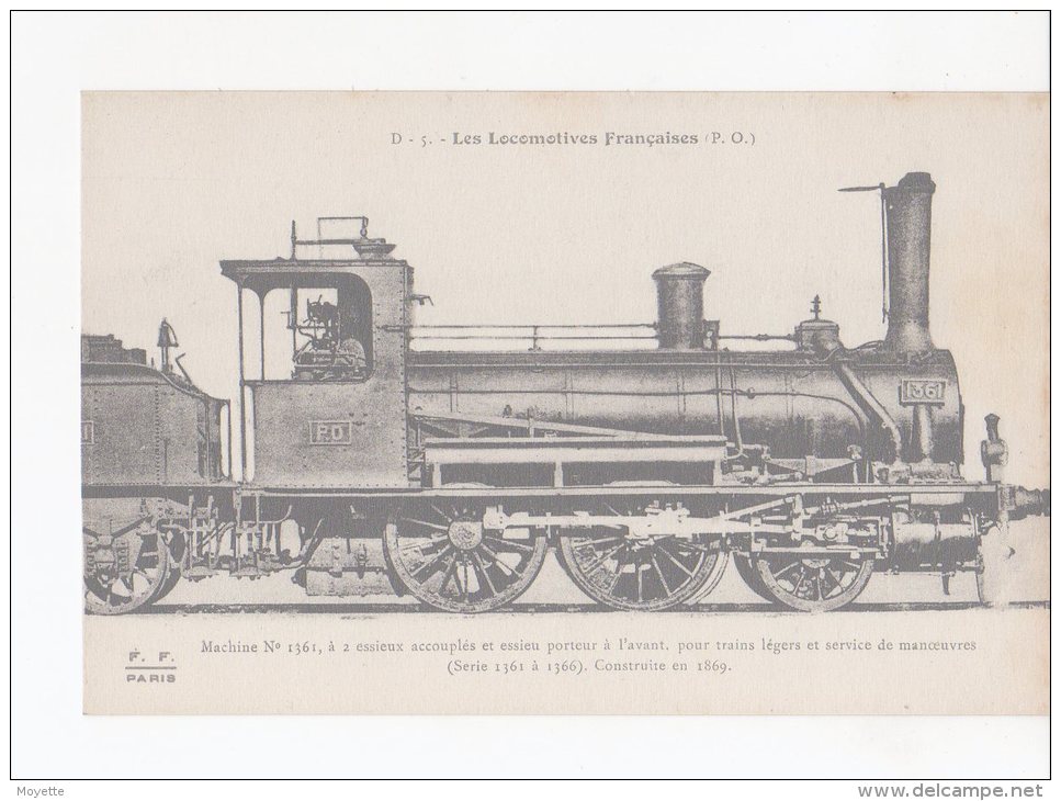 CPA-TRANSPORTS-TRAINS-....LOCOMOTIVE-FRANCAISES-P.O -MACHINE N° 1361- POUR TRAINS LEGERS ET SERVICE DE MANOEUVRE - Eisenbahnen