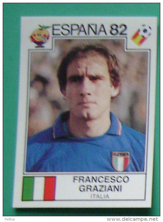 FRANCESCO GRAZIANI ITALY SPAIN 1982 #142 PANINI FIFA WORLD CUP STORY STICKER SOCCER FUSSBALL FOOTBALL - Edición  Inglesa