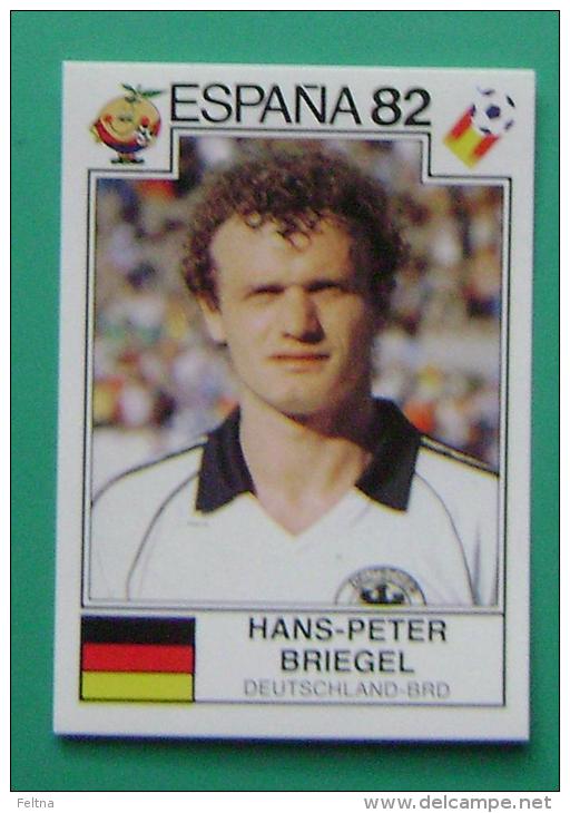 HANS PETER BRIEGEL GERMANY SPAIN 1982 #146 PANINI FIFA WORLD CUP STORY STICKER SOCCER FUSSBALL FOOTBALL - Edición  Inglesa