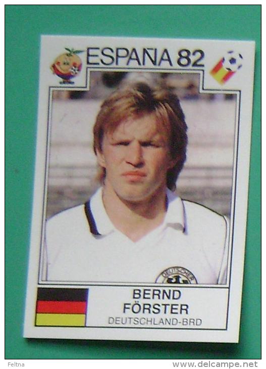 BERND FORSTER GERMANY SPAIN 1982 #148 PANINI FIFA WORLD CUP STORY STICKER SOCCER FUSSBALL FOOTBALL - Edition Anglaise