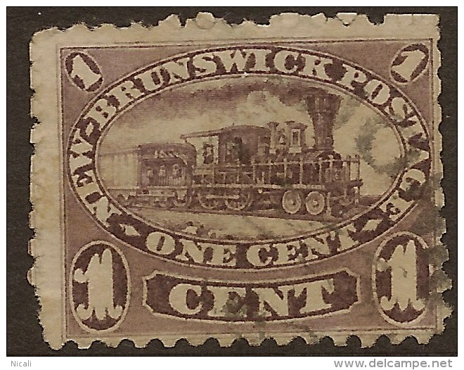 NEW BRUNSWICK 1860 1c Train SG 2 U ZC424 - Used Stamps