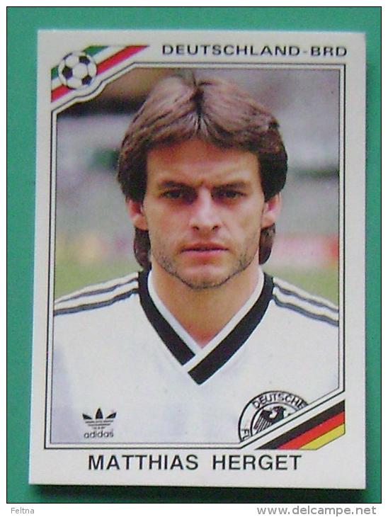 MATTHIAS HERGET GERMANY MEXICO 1986 #184 PANINI FIFA WORLD CUP STORY STICKER SOCCER FUSSBALL FOOTBALL - Engelse Uitgave