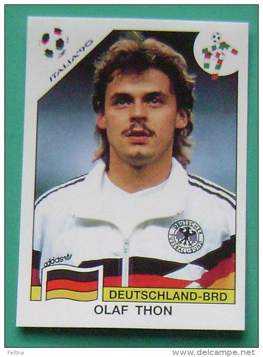 OLAF THON GERMANY ITALY 1990 #205 PANINI FIFA WORLD CUP STORY STICKER SOCCER FUSSBALL FOOTBALL - Engelse Uitgave