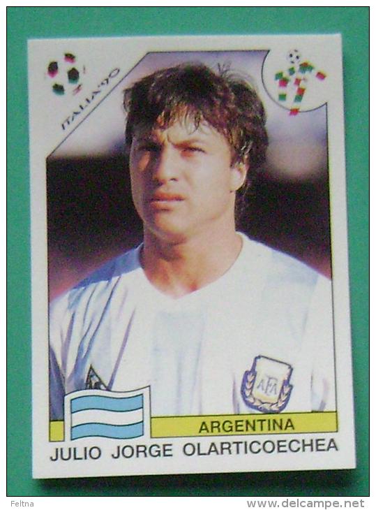 JULIO JORGE OLARTICOECHEA ARGENTINA ITALY 1990 #217 PANINI FIFA WORLD CUP STORY STICKER SOCCER FUSSBALL FOOTBALL - Edizione Inglese