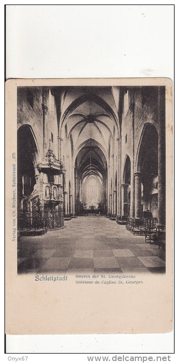 SELESTAT-SCHLETTSTADT (Bas-Rhin)  Intérieur Eglise Saint-Georges -   VOIR 2 SCANS - Selestat