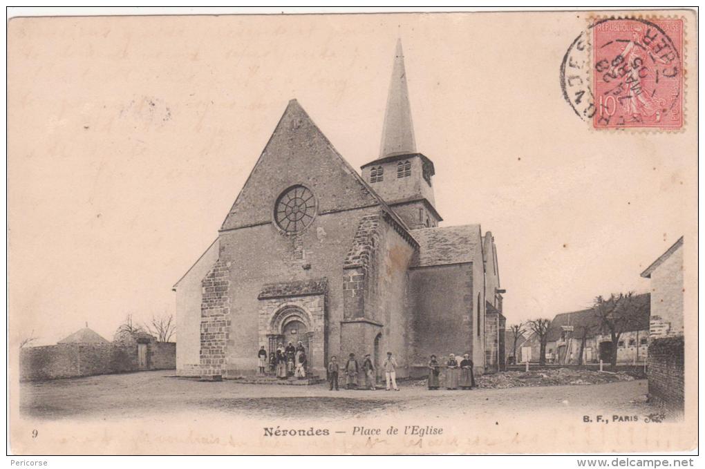 18 Nerondes   Place De L´eglise - Nérondes