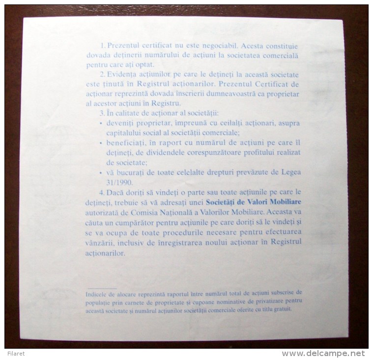 ROMANIA -FAVIOR AND FURRIERS COMPANIES VIDRA,1996 PERIOD - Textiel