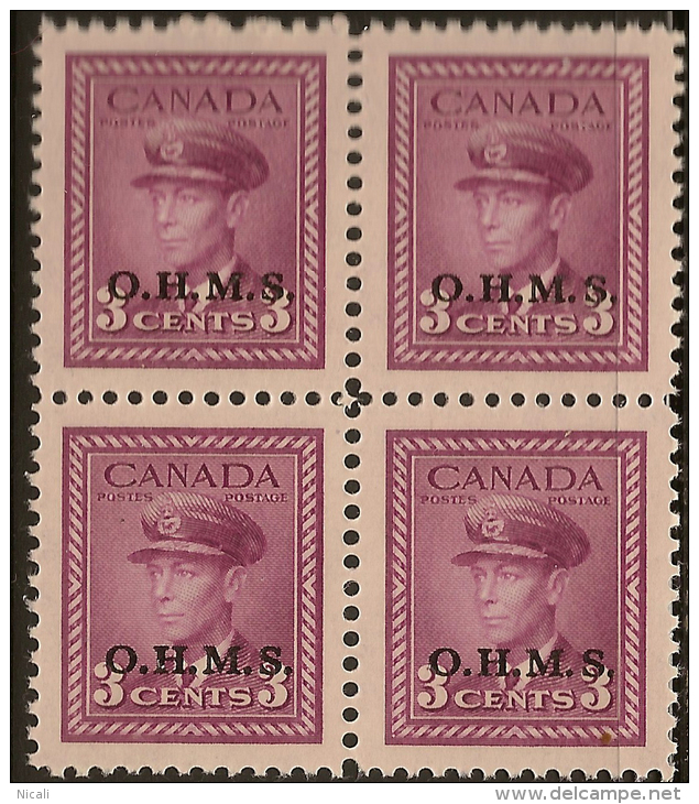 CANADA 1949 3c Official OHMS X4 SG O164 UNHM ZM541 - Sovraccarichi