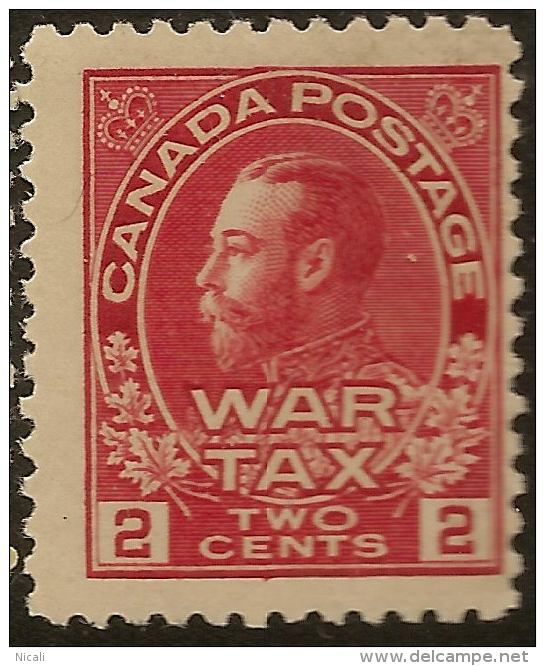 CANADA 1915 2c KGV War Tax SG 229 UNHM ZM169 - Tassa Di Guerra