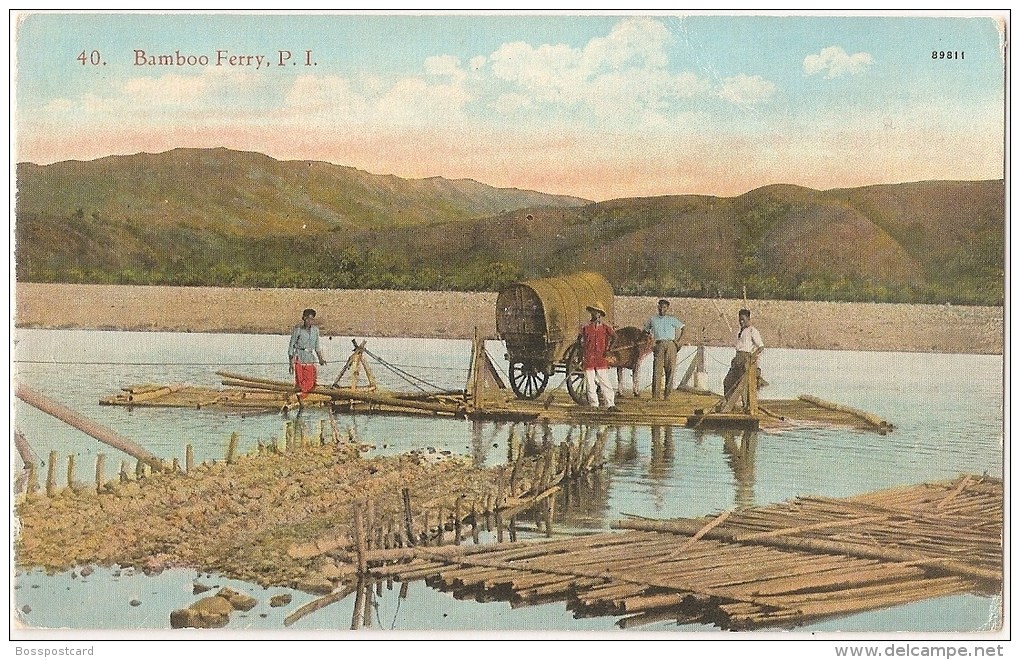 Philippines - Bamboo Ferry.Ttransport. Ethnic. Ethnique. - Philippinen