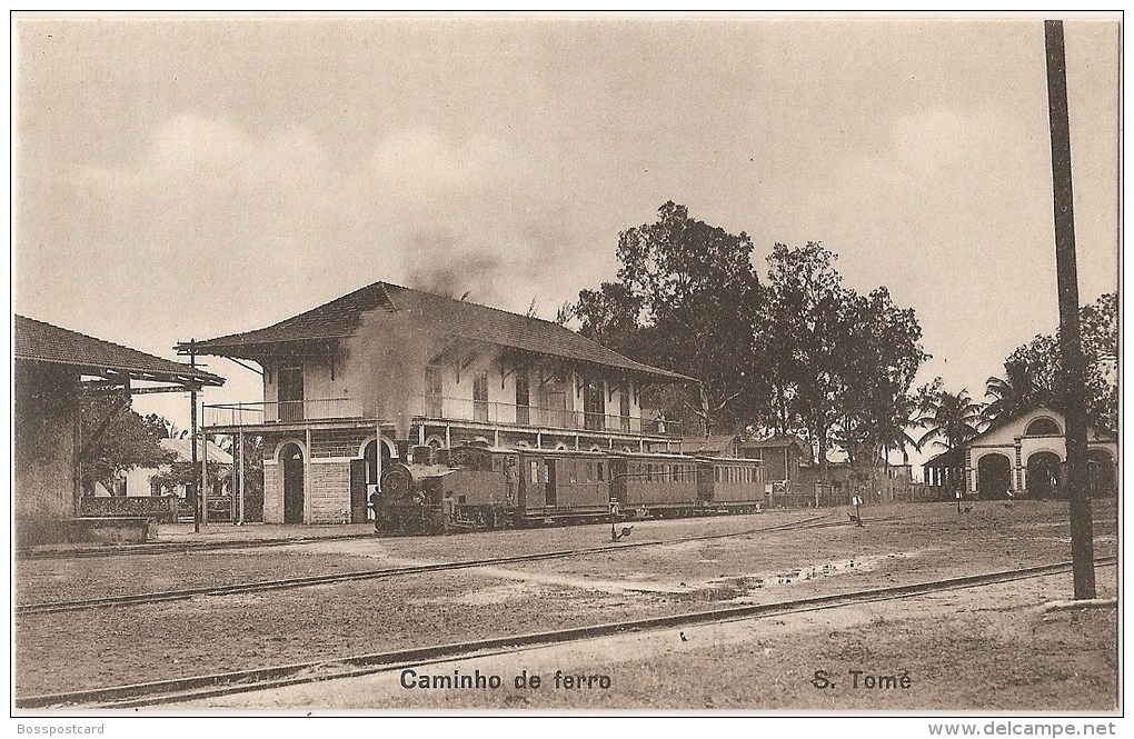 S. Tomé - Caminho De Ferro. Comboio. - Sao Tome And Principe
