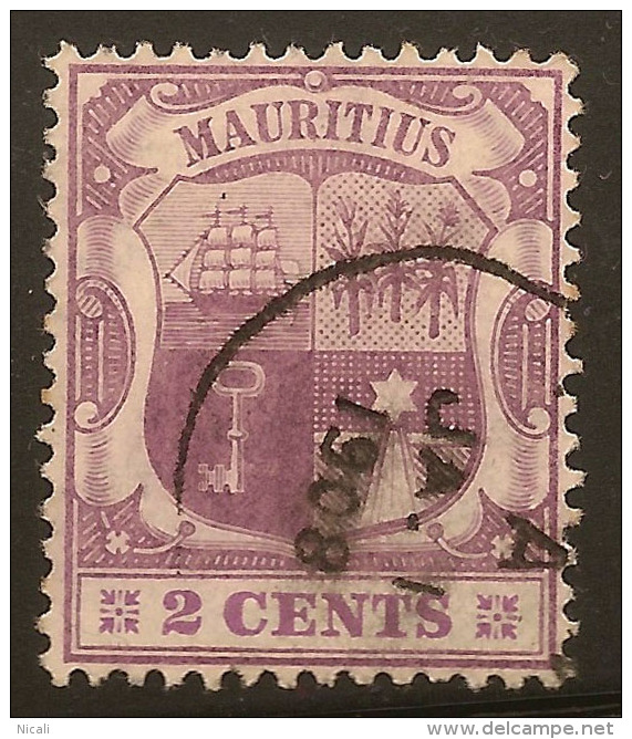 MAURITIUS 1904 2c Arms SG 165a U ZR63 - Mauritius (...-1967)