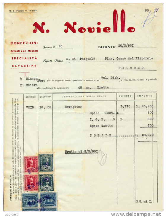 BITONTO N. NOVIELLO CONFEZIONI E ARTICOLI PER NEONATO 1951 - Italia