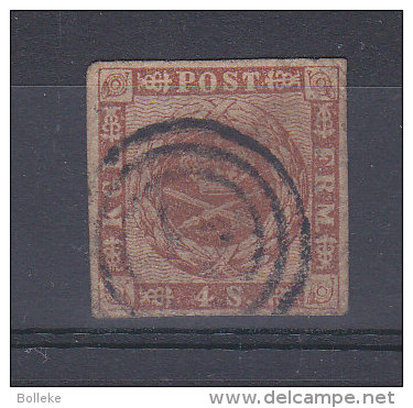 Danemark - Yvert 8 Oblitéré - 4 Marges - Valeur 18 Euros - Used Stamps