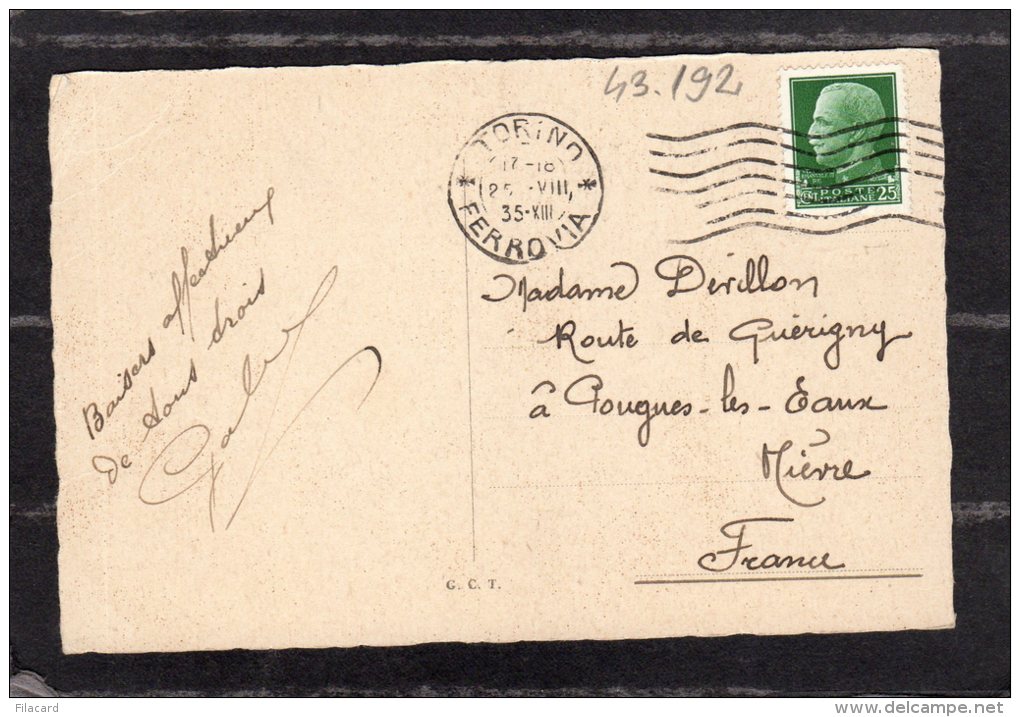 43192     Italia,    Torino -  Basilica  Di  Superga,  VG  1935 - Kirchen