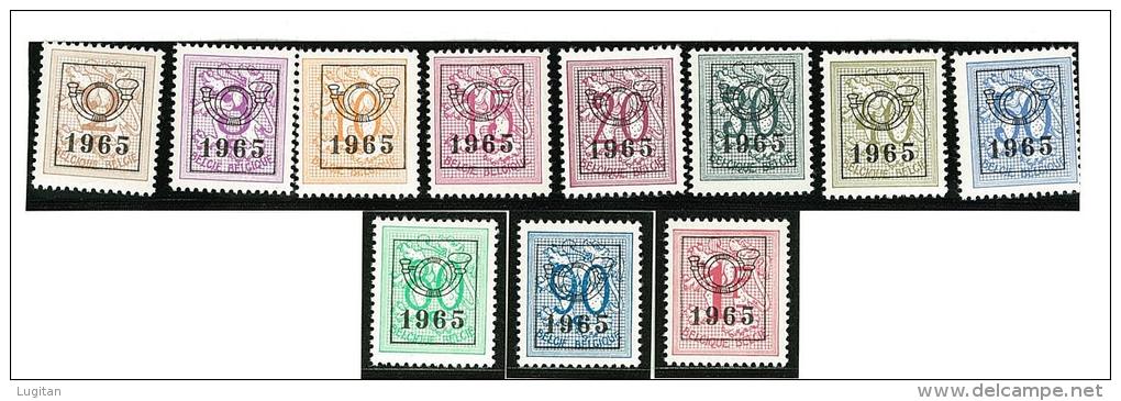 FILATELIA - BELGIO - PREOBLITERATI - ANNO 1965  - 11 VALORI NUOVI ** MNH - UNIF. 20C TIPO C - Typo Precancels 1951-80 (Figure On Lion)