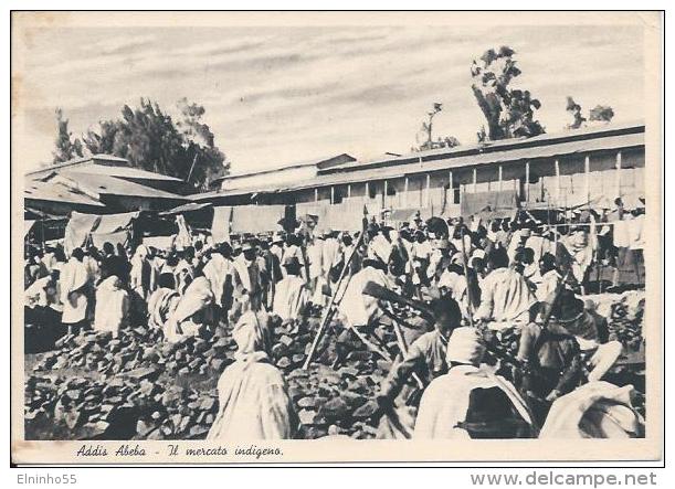 1938 Colonie Etiopia Cartolina Illustrata Ospedale Regina Elena - Addis Abeba - Ethiopia