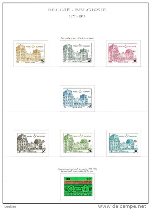 FILATELIA - BELGIO - SERVIZIO PACCHI POSTALI PARCEL POST - ANNO 1972/1973  - 8 VALORI NUOVI ** MNH - UNIF. 415/422 - Autres & Non Classés