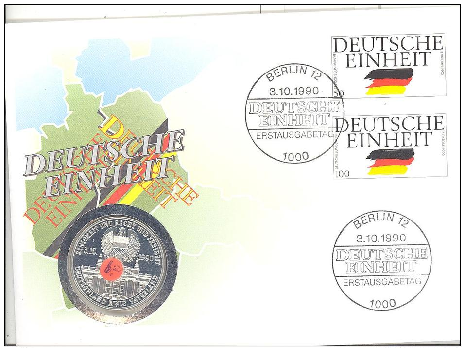 Deutsche Einheit 3.10.1990 Silbermünze - Autres & Non Classés