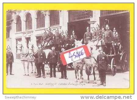 RP WATLING STREET LONDON FIRE BRIGADE SALVAGE CORPS HORSE DRAWN FIRE ENGINE - Autres & Non Classés