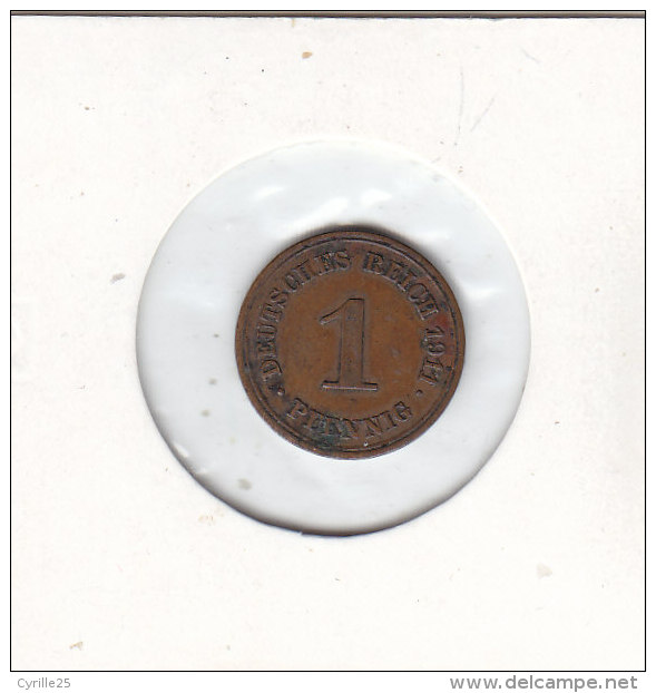 1 PFENNIG  Bronze 1911 E - 1 Pfennig