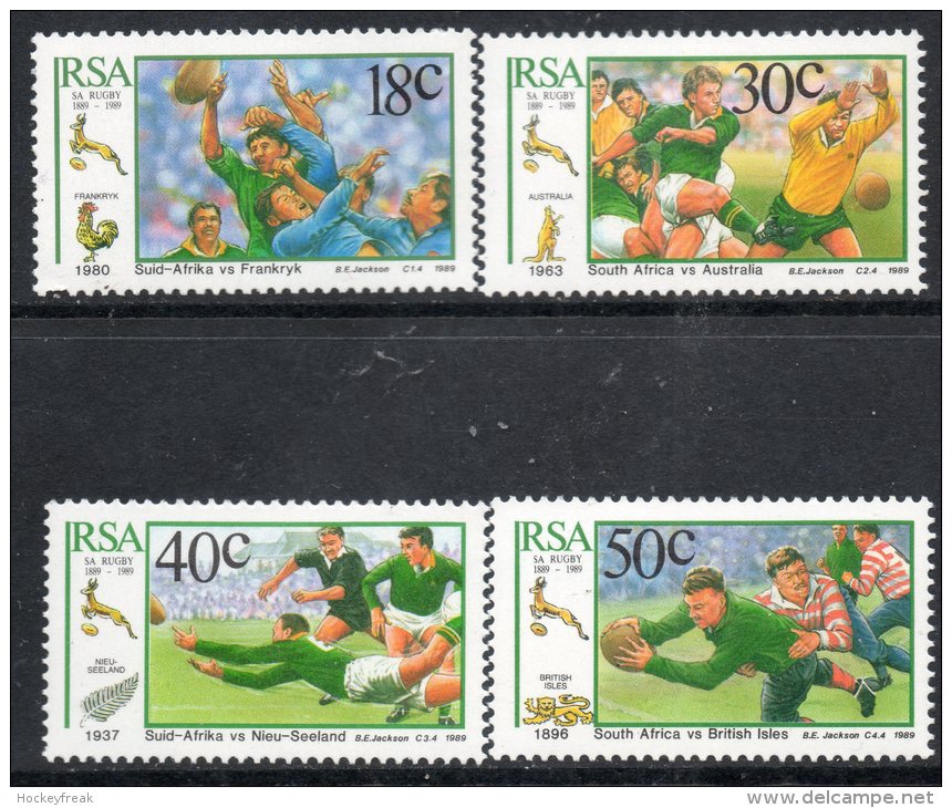 South Africa 1989 - Centenary Of S African Rugby Board SG685-688 MNH Cat £5.05 SG2015 - Nuovi