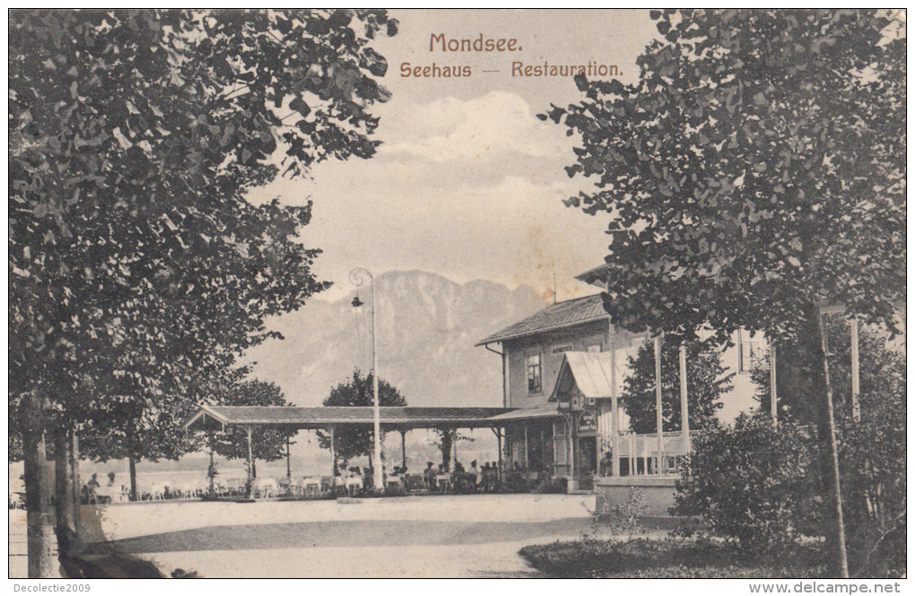 B76194 Mondsee Restaurant Near The Lake Austria See 2 Scans - Mondsee