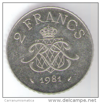 MONACO 2 FRANCS 1981 - 1960-2001 Nouveaux Francs