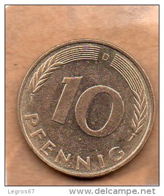 PIECE DE 10 PFENNIG 1992 D - 10 Pfennig