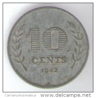 PAESI BASSI 10 CENTS 1942 - 10 Cent