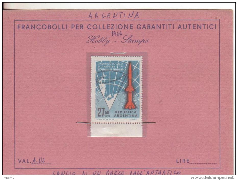 Spazio-Astronautica-Space And Astronautics-Espace Et D'astronautique-Argentina 1966-Yvert A.112-Nuovo-Nouveau-Ne W - Amérique Du Sud