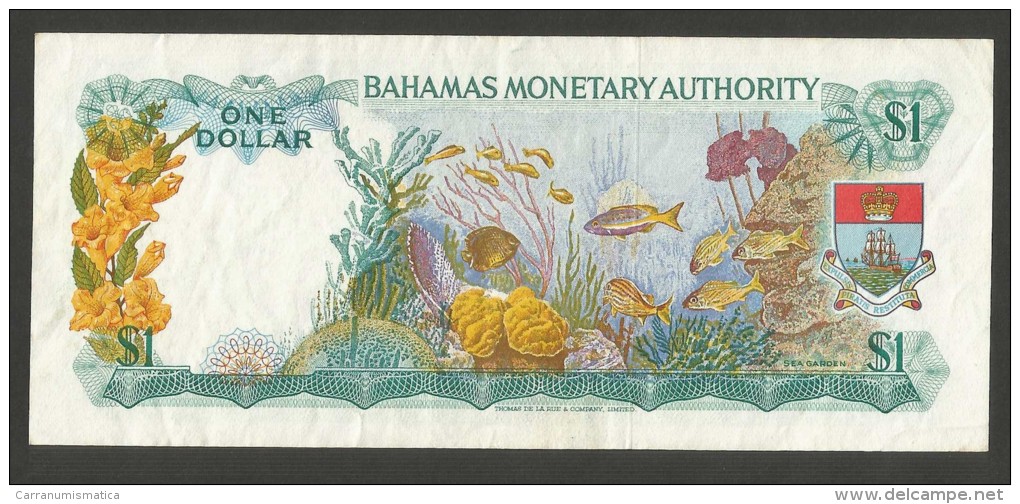 [NC] BAHAMAS MONETARY AUTHORITY - 1 DOLLAR (1968) Elizabeth II - Bahamas