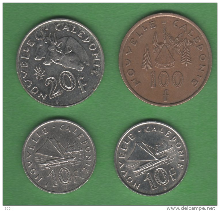 Nouvelle-Calédonie  Lot 4  Pieces Set 4coins - Nueva Caledonia