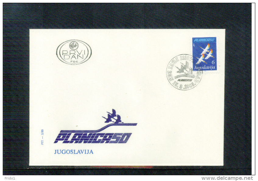 Yugoslawien / Yugoslavia / Yougoslavie 1985 Planica Ski Jumping FDC - Salto