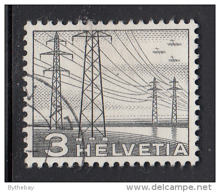 Switzerland Used Scott #328 3c High Tension Conductors - Used Stamps