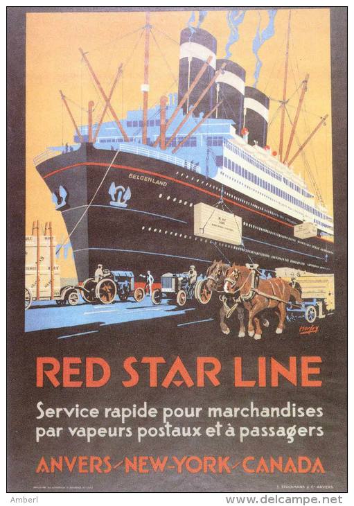 Antwerpen Antwerp "Red Star Line Anvers New York Canada " - Steamers