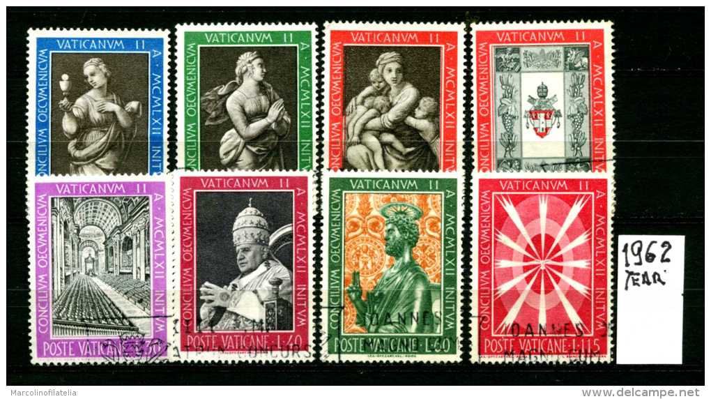 - VATICANO - Year 1962 - Conciglio Ecum. Vaticano II - Serie Completa - Viaggiati - Traveled - Reisen. - Usati