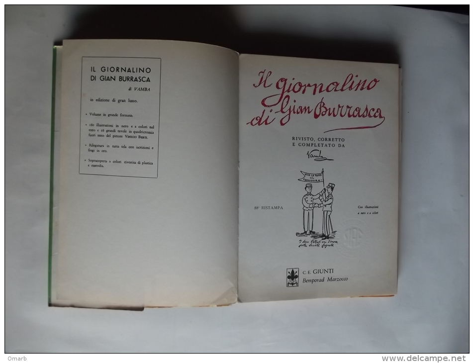 Lib205 Il Giornalino Di Gian Burrasca, Luigi Bertelli, Vamba - Giunti Editore, I Premiati D'oro,1968, 88 Ristampa - Niños Y Adolescentes