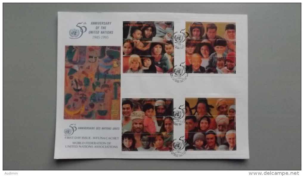 UNO-Genf 273/84, 50 Jahre Vereinte Nationen (UNO), Aus MH (booklet) 1 Auf WFUNA-FDC - FDC