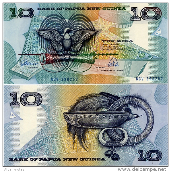 PAPUA NEW GUINEA       10 Kina       P-9b       ND (1988)       UNC - Papouasie-Nouvelle-Guinée